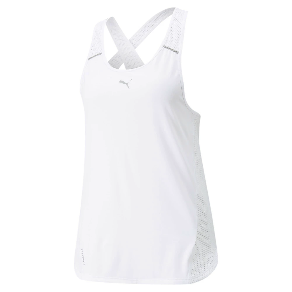 Damestop Puma  Run Cloudspun marathon Tank Puma White
