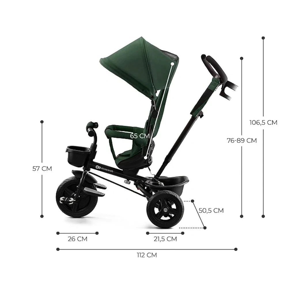 Driewieler Kinderkraft Aveo Mystic Green