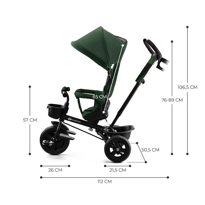 Driewieler Kinderkraft Aveo Mystic Green