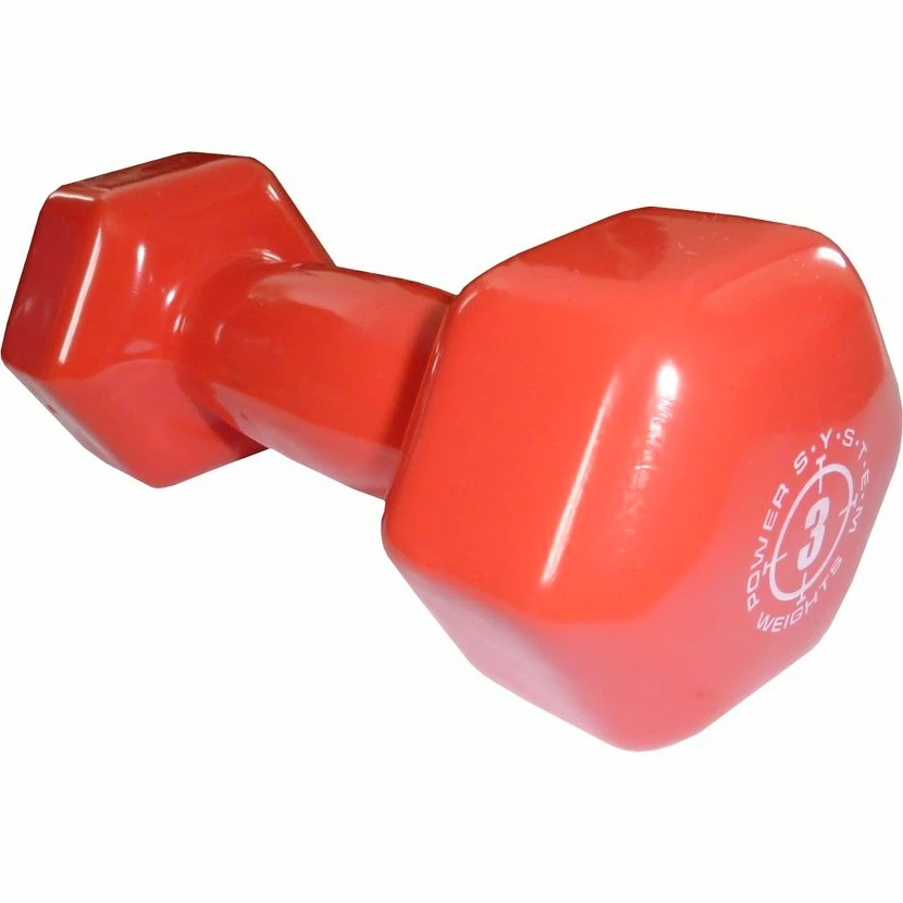 Eénarmige halter Power System  Vinyl Dumbell 3 Kg Red