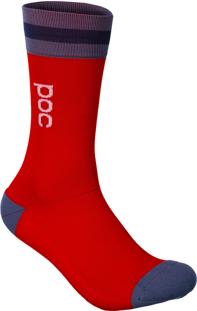 Fietssokken POC  Essential Mid Length Sock  39-41, Rood