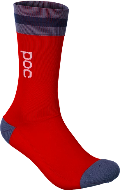 Fietssokken POC  Essential Mid Length Sock  39-41, Rood