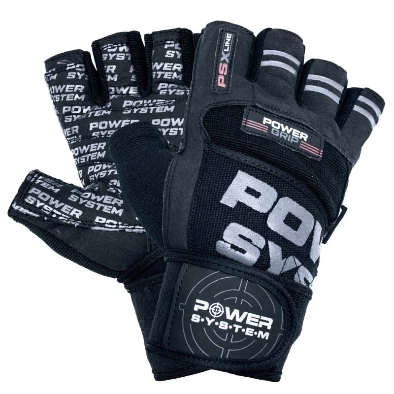 Fitness handschoenen Power System  Power Grip Black/Gray