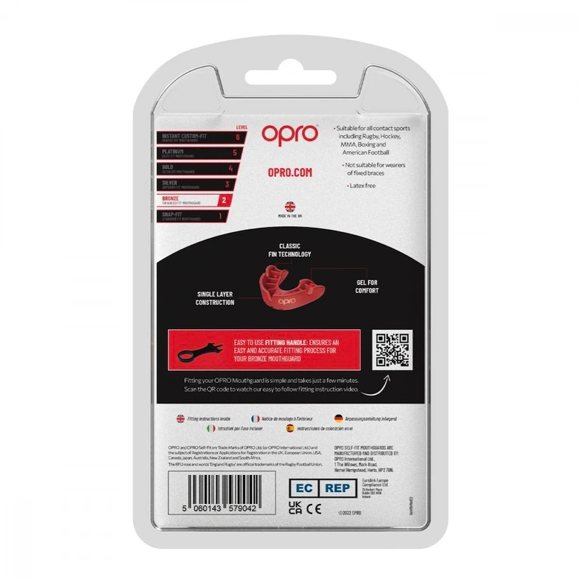 Gebitsbeschermer Opro  BRONZE Red Senior