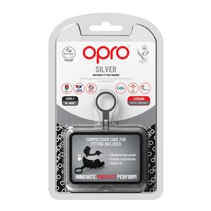 Gebitsbeschermer Opro  SILVER White/Black Senior