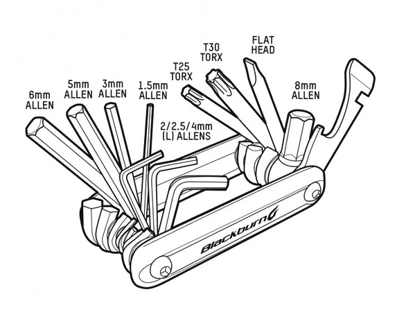 Gereedschap Blackburn  Grid 13 Mini Tool