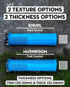 Grips PEATY'S  Monarch knurl thick black (pgm-knl-thk-blk-20)