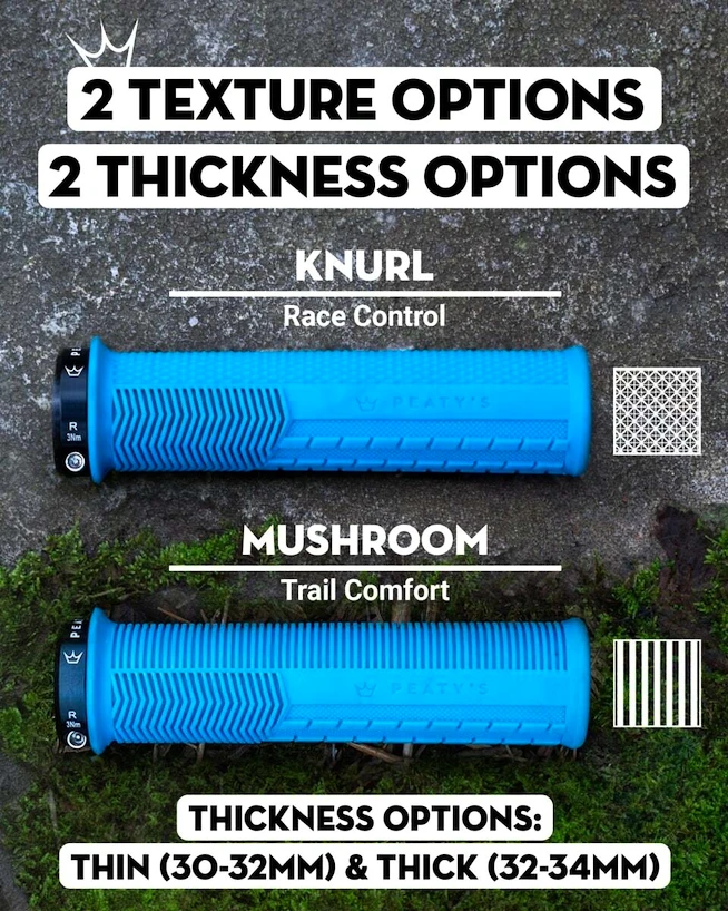 Grips PEATY'S  Monarch knurl thin red (pgm-knl-thn-red-20)
