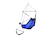 Hangmat Eno  Lounger Hanging Chair Royal/Charcoal