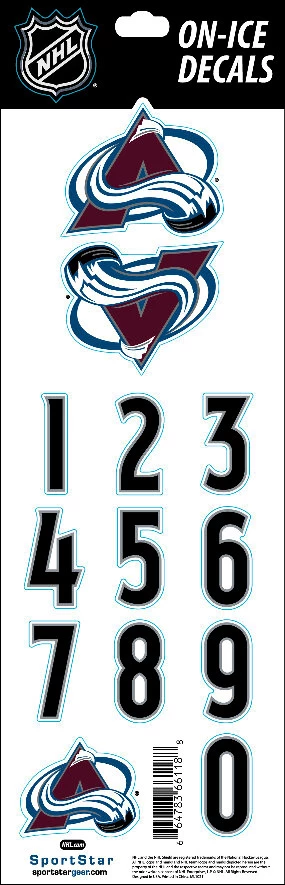 Helmnummers Sportstape  ALL IN ONE HELMET DECALS - COLORADO AVALANCHE