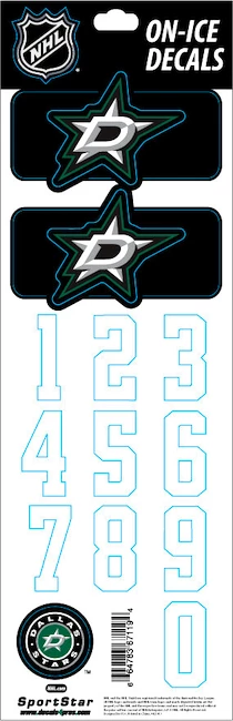 Helmnummers Sportstape  ALL IN ONE HELMET DECALS - DALLAS STARS - DARK HELMET 2010