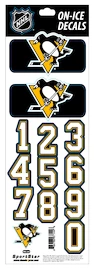 Helmnummers Sportstape ALL IN ONE HELMET DECALS - PITTSBURGH PENGUINS - DARK HELMET