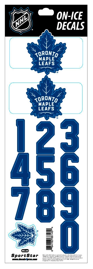 Helmnummers Sportstape  ALL IN ONE HELMET DECALS - TORONTO MAPLE LEAFS