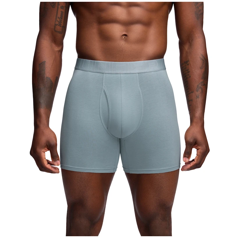 Heren boxershort Under Armour Perf Cotton 6in 3Pack Blue