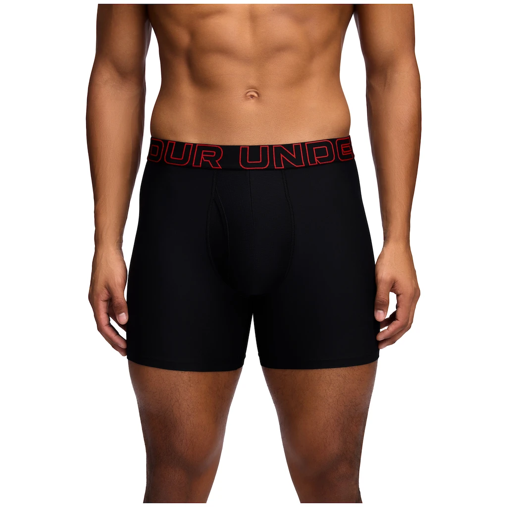 Heren boxershort Under Armour Perf Tech 6in 3Pack Black