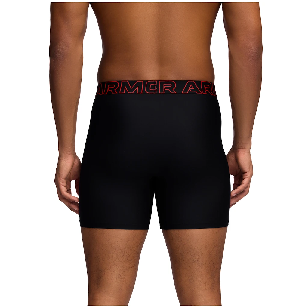 Heren boxershort Under Armour Perf Tech 6in 3Pack Black