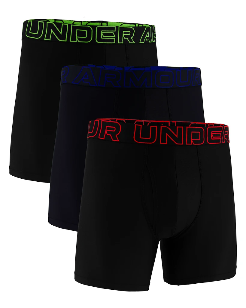 Heren boxershort Under Armour Perf Tech 6in 3Pack Black