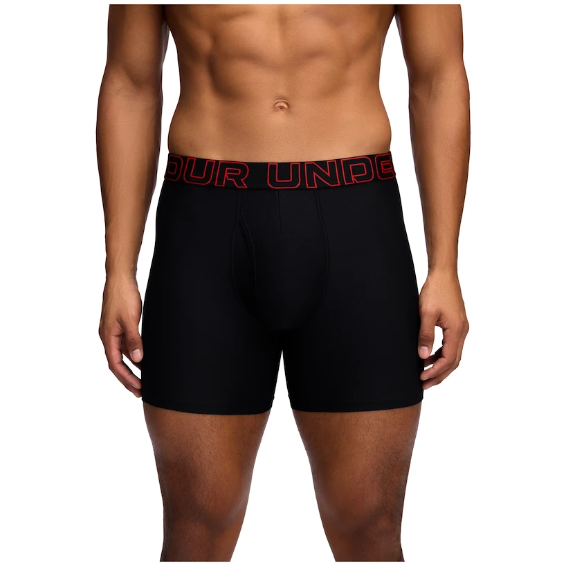 Heren boxershort Under Armour Perf Tech 6in 3Pack Black