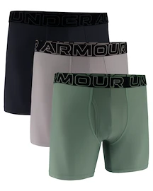 Heren boxershort Under Armour Perf Tech 6in 3Pack Grey