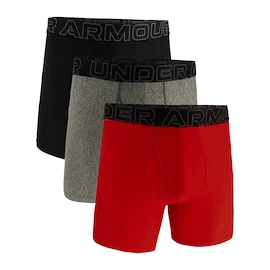 Heren boxershort Under Armour Perf Tech Solid 6in 3Pack Red