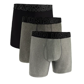 Heren boxershort Under Armour Perf Tech Solid 6in 3Pack Steel Heather