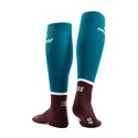 Heren compressiekousen CEP  4.0 Petrol/Dark Red