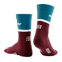 Heren compressiesokken CEP  4.0 Petrol/Dark Red