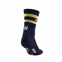 Heren compressiesokken CEP  80s Hiking Mid Cut Peacot/Gold