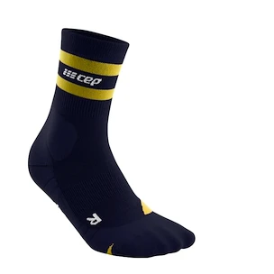 Heren compressiesokken CEP  80s Hiking Mid Cut Peacot/Gold
