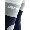 Heren compressiesokken CEP Hiking Light Merino Mid Cut Marine Blue/Grey