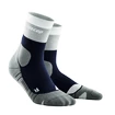 Heren compressiesokken CEP Hiking Light Merino Mid Cut Marine Blue/Grey