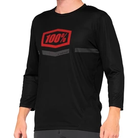 Heren fietsshirt 100% Airmatic 3/4 Sleeve Jersey Black/Red