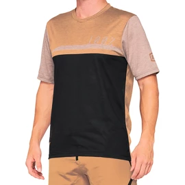 Heren fietsshirt 100% Airmatic Jersey Caramel/Black