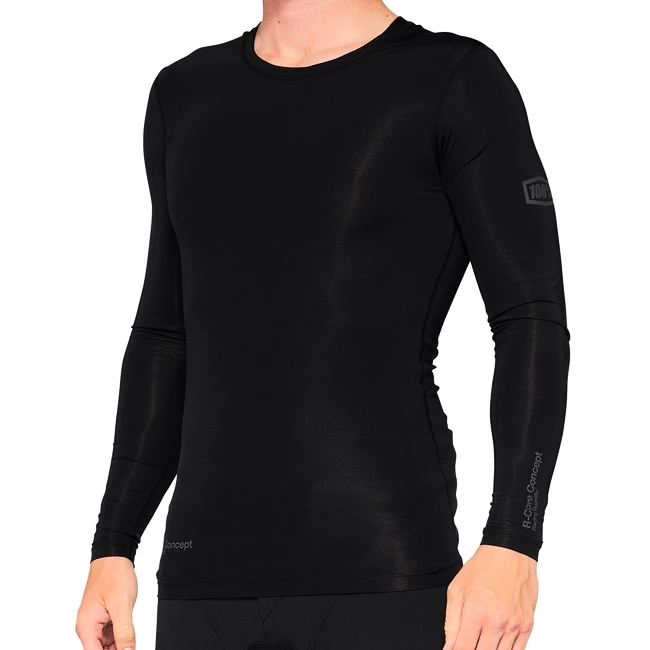 Heren fietsshirt 100%  R-Core Concept Long Sleeve Jersey Black