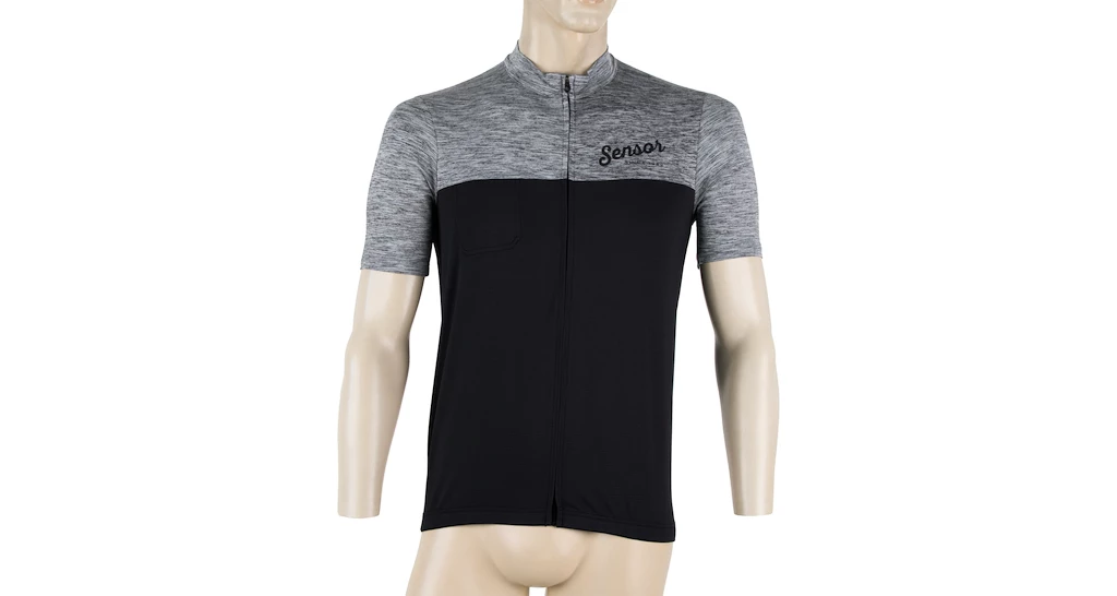 Heren fietsshirt Sensor  Cyklo Motion Grey/Black