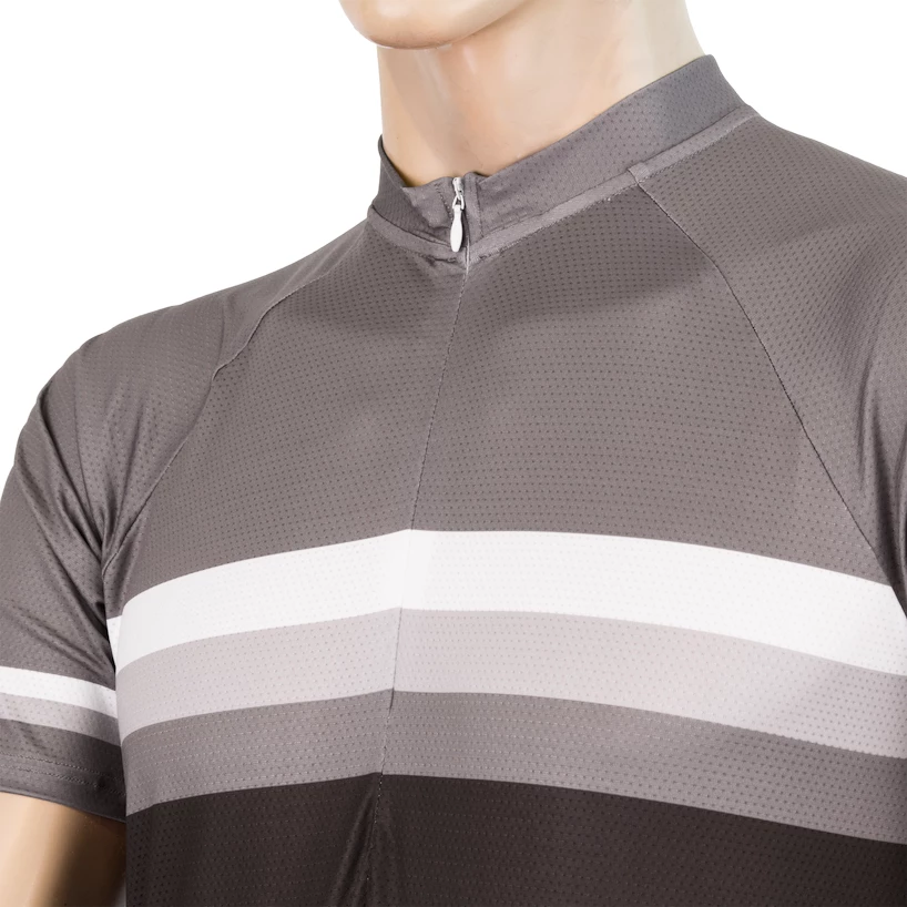 Heren fietsshirt Sensor  Cyklo Summer Stripe Black/Grey L