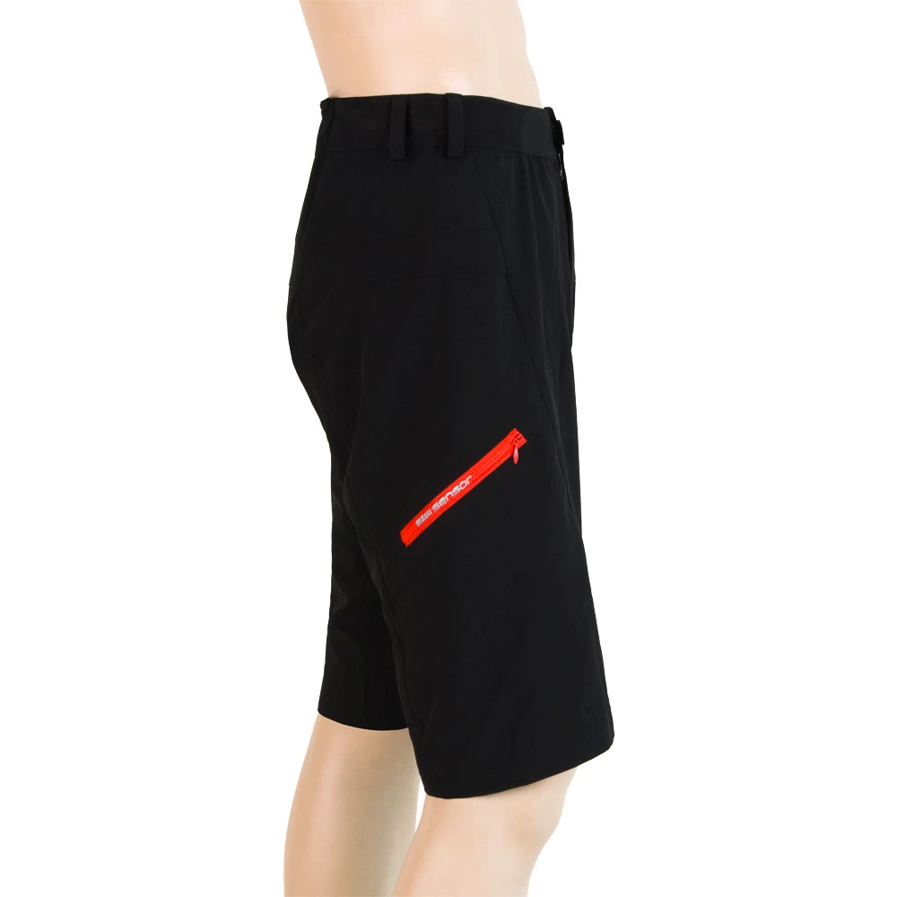 Heren fietsshort Sensor  Cyklo Helium Black/Red
