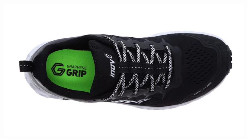 Heren hardloopschoenen Inov-8  Parkclaw G 280 M (S) Black/White  UK 10,5