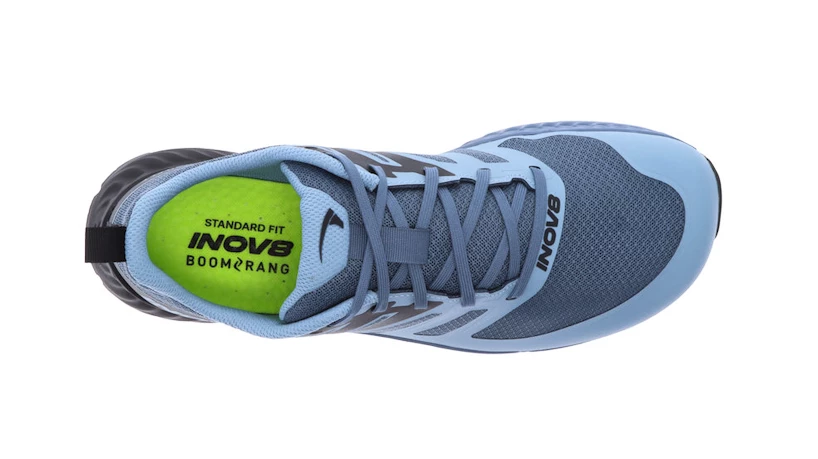 Heren hardloopschoenen Inov-8 Trailfly M (P) Blue Grey/Black/Slate  UK 9