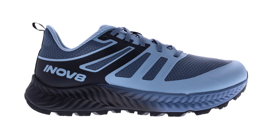 Heren hardloopschoenen Inov-8 Trailfly M (P) Blue Grey/Black/Slate  UK 9