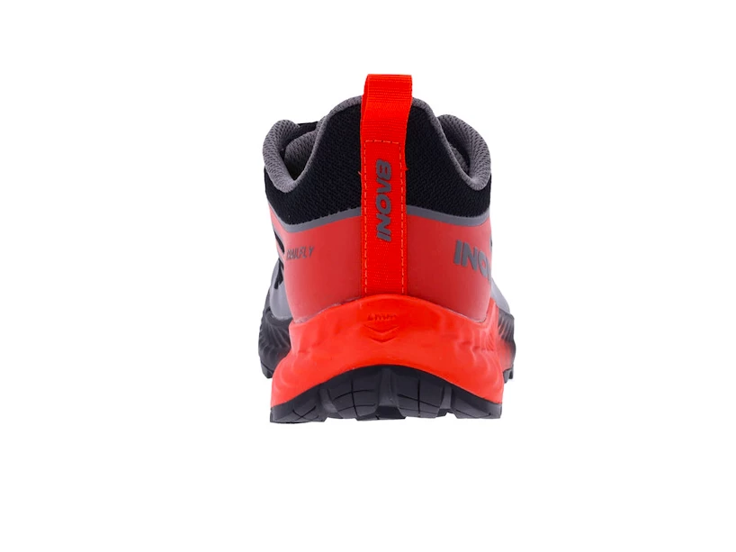Heren hardloopschoenen Inov-8 Trailfly  M (Wide) Black/Fiery Red/Dark Grey