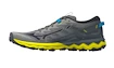 Heren hardloopschoenen Mizuno Wave Daichi 7 Ghost Gray/Ombre Blue/Bolt 2 (Neon)