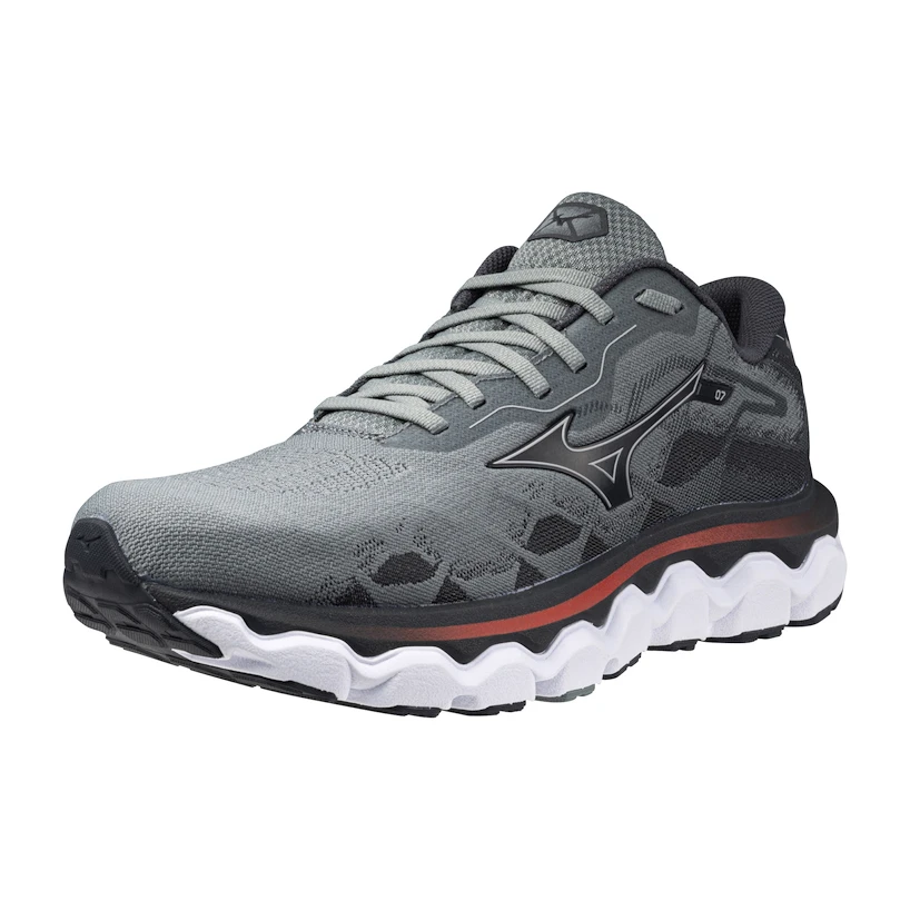Heren hardloopschoenen Mizuno  Wave Horizon 7 Lead/Nickel/Cayenne  UK 14