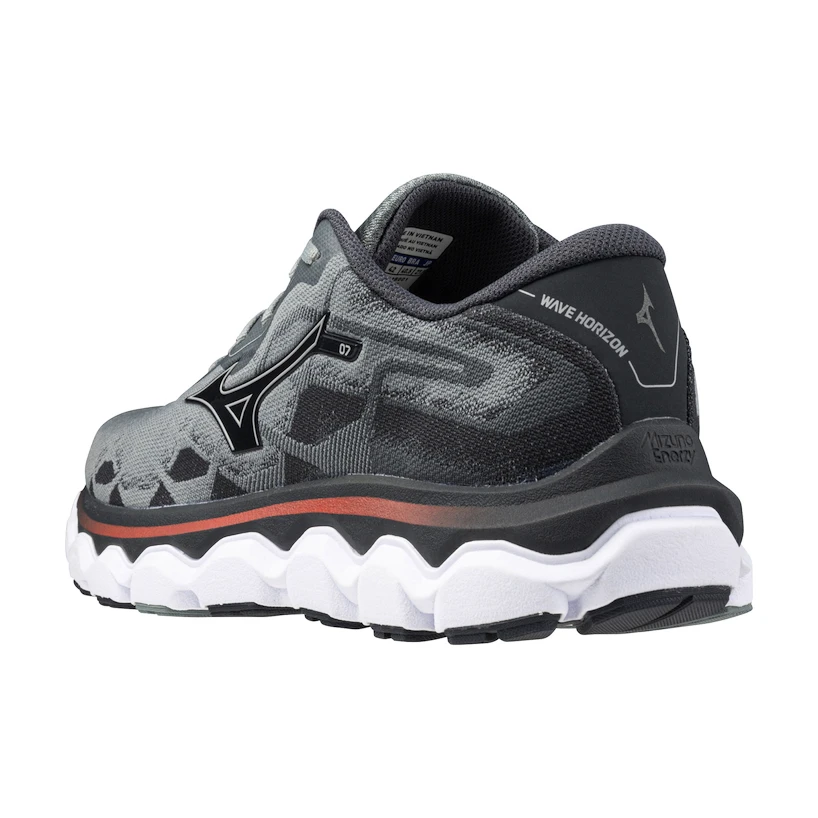 Heren hardloopschoenen Mizuno  Wave Horizon 7 Lead/Nickel/Cayenne  UK 14