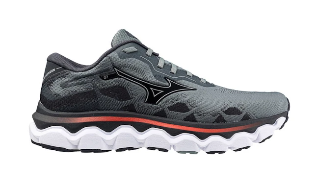 Heren hardloopschoenen Mizuno  Wave Horizon 7 Lead/Nickel/Cayenne  UK 14