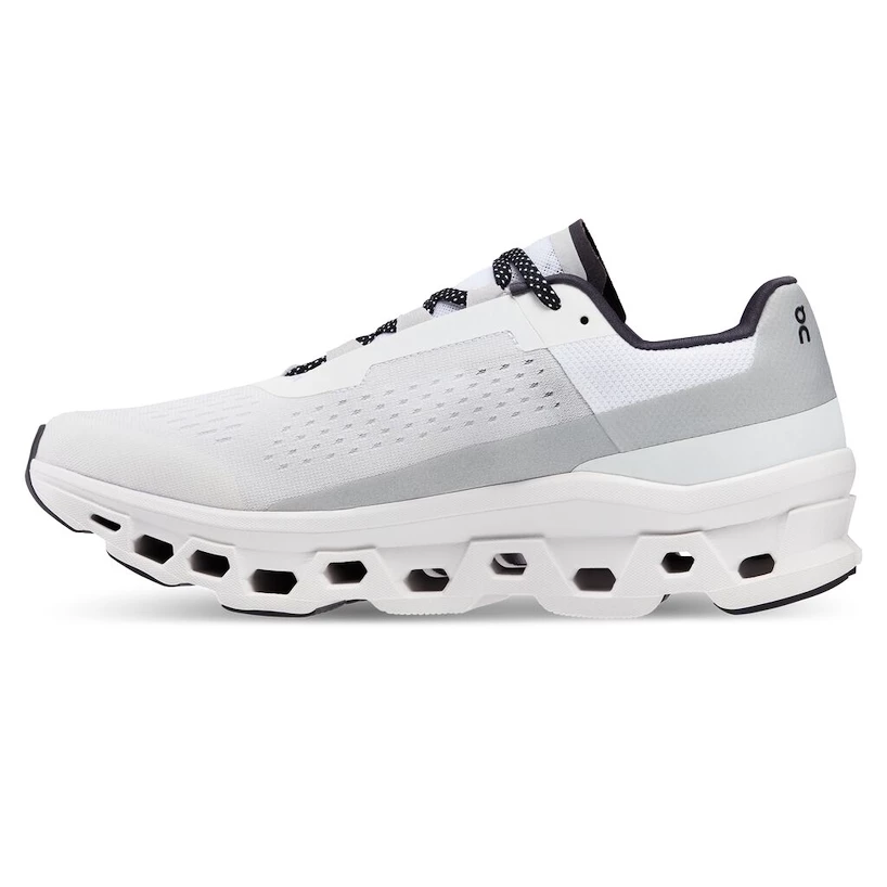 Heren hardloopschoenen On Cloudmonster All White