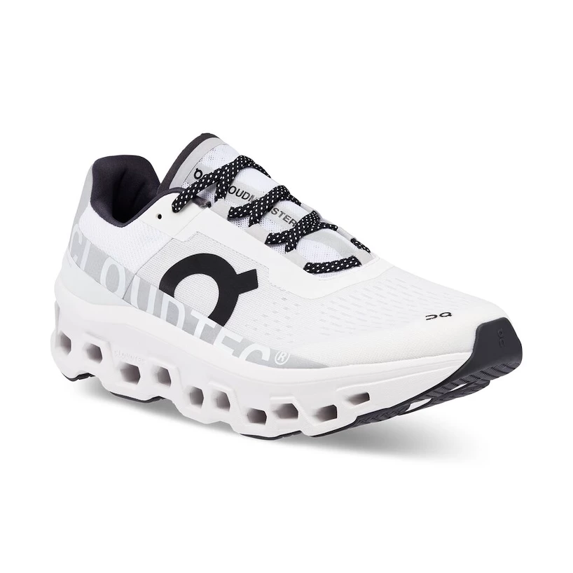 Heren hardloopschoenen On Cloudmonster All White