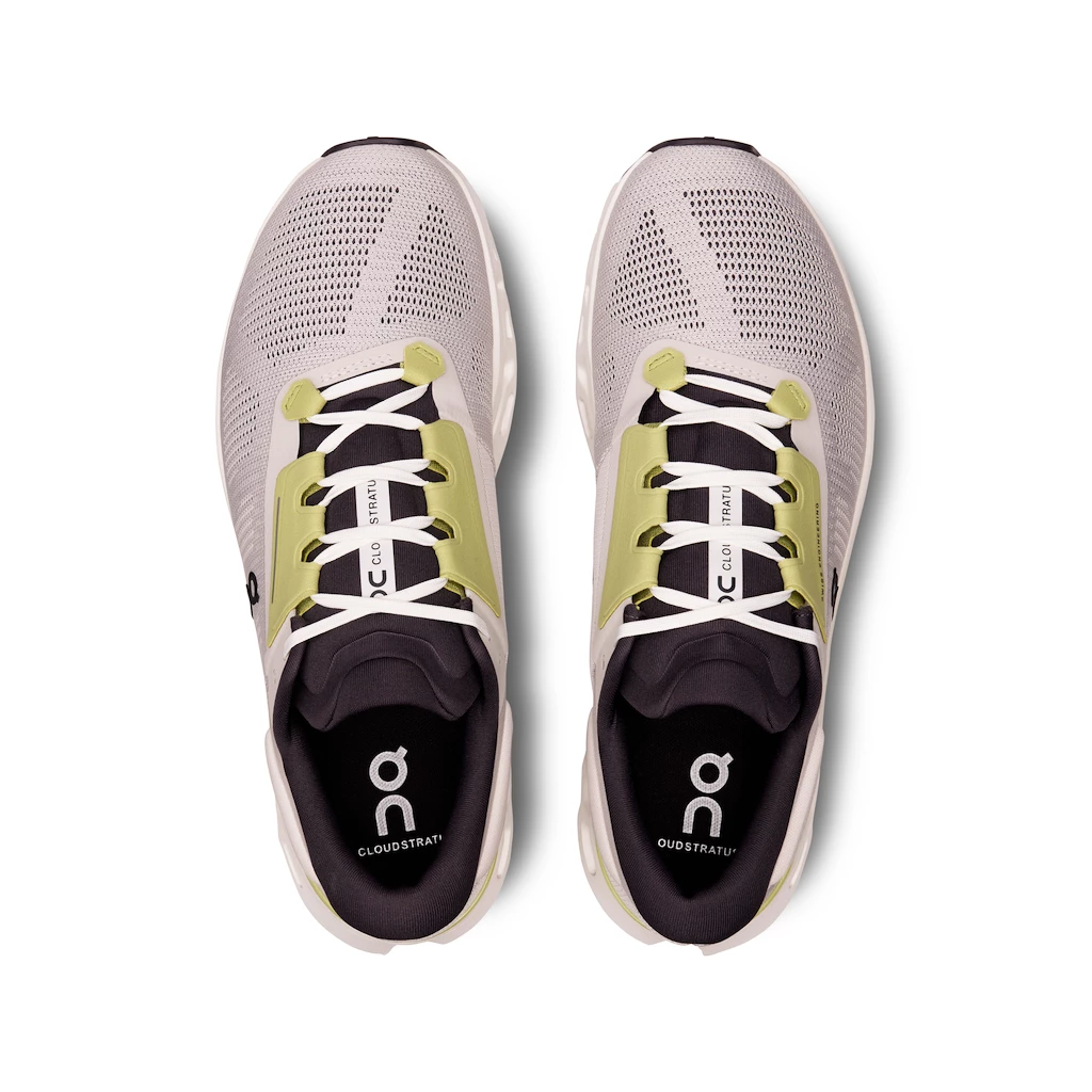 Heren hardloopschoenen On Cloudstratus 3 Pearl/Ivory