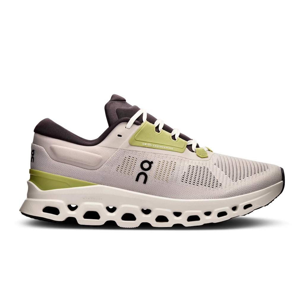 Heren hardloopschoenen On Cloudstratus 3 Pearl/Ivory