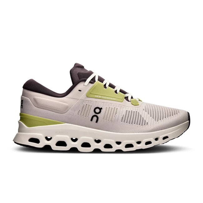 Heren hardloopschoenen On Cloudstratus 3 Pearl/Ivory